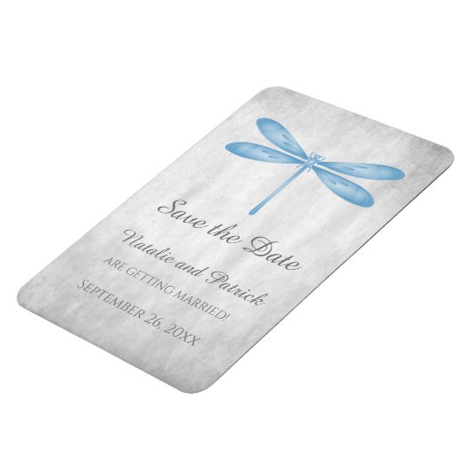 Blue Dragonfly Save the Date Magneet (Linkerzijde)
