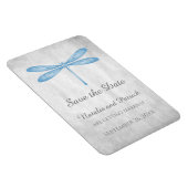 Blue Dragonfly Save the Date Magneet (Rechterzijde)