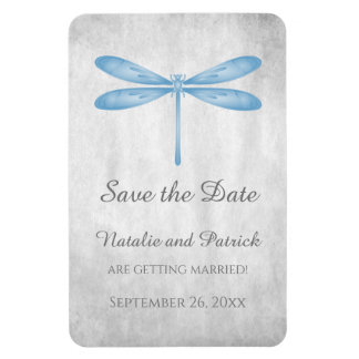 Blue Dragonfly Save the Date Magneet