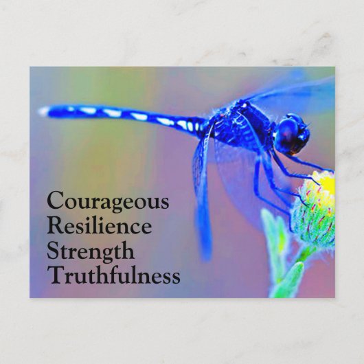 Blue Dragonfly Spirit Briefkaart (Voorkant)