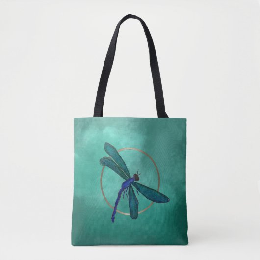 Blue Dragonfly Tote Bag (Voorkant)