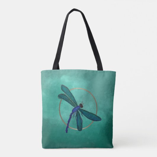 Blue Dragonfly Tote Bag (Achterkant)