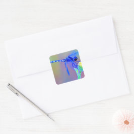 Blue Dragonfly Vierkante Sticker