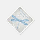 Blue Dragonfly Vrijgezellenfeest Napkin Servet (Hoek)