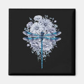 Blue Dragonfly Waterverf Art Insecten Liefhebber A Magneet (Voorkant)