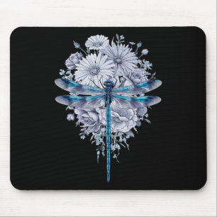 Blue Dragonfly Waterverf Art Insecten Liefhebber A Muismat