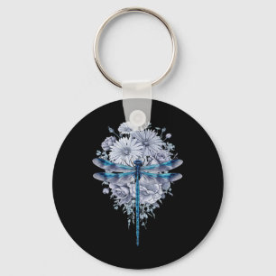 Blue Dragonfly Waterverf Art Insecten Liefhebber A Sleutelhanger