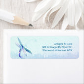 Blue Dragonfly Wedding Couple Adres Etiket (Insitu)