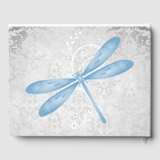 Blue Dragonfly Wedding Guestbook Gastenboek (Achterkant)