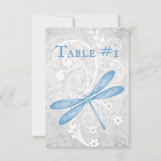 Blue Dragonfly Weduwingstabel Kaart (Achterkant)