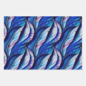 Blue Dragonfly Wings Wrapping Paper Flat Set van 3 (Voorkant)
