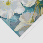 Blue Dragonfly  Witte Bloesems Decoupage Tissuepapier (Detail)