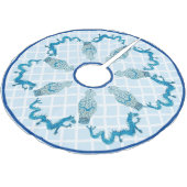 Blue Dragons Chinoiserie Ginger Jar Jars Kerstboom Rok (Gekanteld)