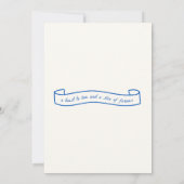 Blue Drawn Together Champagne Uitnodiging (Achterkant)