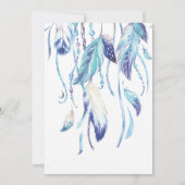 Blue Dream Catcher Birthday Uitnodiging (Achterkant)