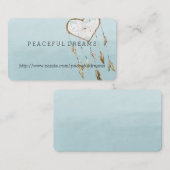 Blue Dream Catcher Waterverf Visitekaartje (Voorkant / Achterkant)
