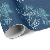 Blue Dream Elke dag Star Verjaardag Cadeaupapier (Rol Hoek)