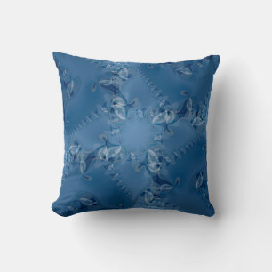 Blue Dream Lacy Abstract Swirls Cushion Kussen