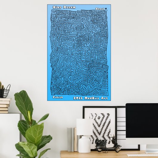 Blue Dream Poster (Thuiskantoor)