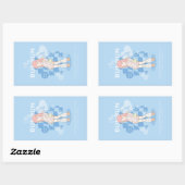 Blue Dream Roze Rechthoekige Sticker (Vel)