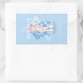 Blue Dream Roze Rechthoekige Sticker (Tas)