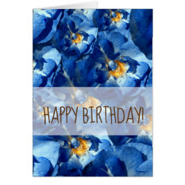 Blue dream, Rozen Happy Birthday Wenskaart