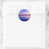 Blue Dream Sunset Santa Monica Ronde Sticker (Tas)