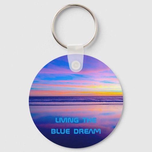 Blue Dream Sunset Santa Monica Sleutelhanger (Voorkant)