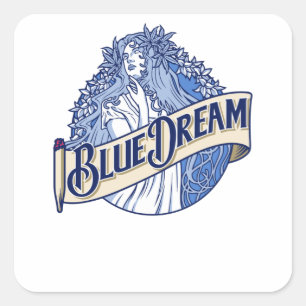 Blue Dream Vierkante Sticker
