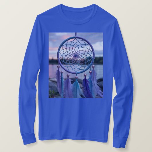 Blue Dreamcatcher Sunset Sky T-shirt (Design voorkant)