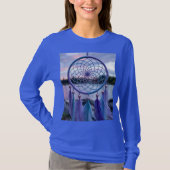 Blue Dreamcatcher Sunset Sky T-shirt (Voorkant)