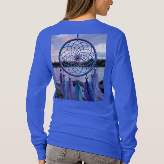 Blue Dreamcatcher Sunset Sky T-shirt (Achterkant)