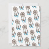 Blue Dreamcatchers Baby shower Uitnodiging voor Jo (Achterkant)