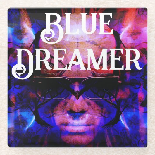 Blue Dreamer Glazen Onderzetter (Voorkant)