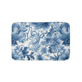 Blue Dreams | Floral Watercolor Chinoiserie Badmat (Voorkant)