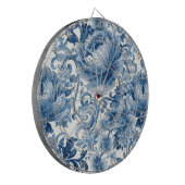 Blue Dreams | Floral Watercolor Chinoiserie Dartbord (Voorkant Links)