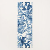 Blue Dreams | Floral Watercolor Chinoiserie Yogamat (Achterkant)