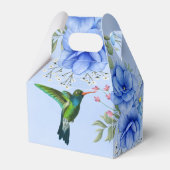 Blue Dreamweaver Hummingbird Boy Baby shower Bedankdoosjes (Achterkant)