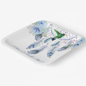 Blue Dreamweaver Hummingbird Boy Baby shower Papieren Bordje (Gebogen)