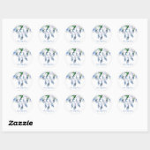 Blue Dreamweaver Hummingbird Boy Baby shower Ronde Sticker (Vel)