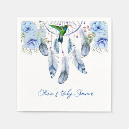 Blue Dreamweaver Hummingbird Boy Baby shower Servet