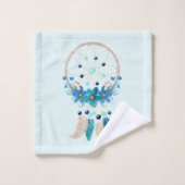 Blue Dreamweaver Stylish Boho Design Bad Handdoek (Wasdoekje)