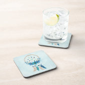 Blue Dreamweaver Stylish Boho Design Bier Onderzetter (Rechterzijde)