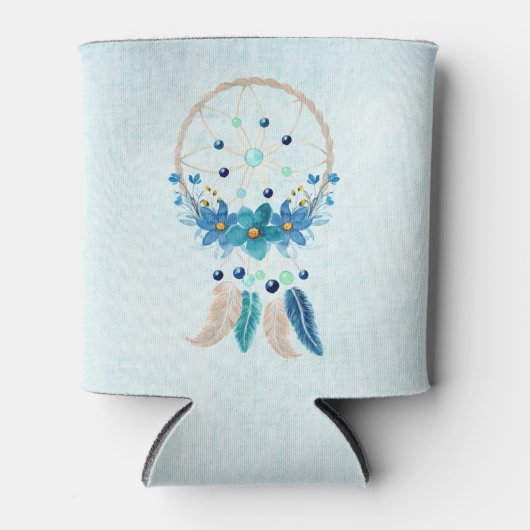 Blue Dreamweaver Stylish Boho Design Blikjeskoeler (Voorkant)