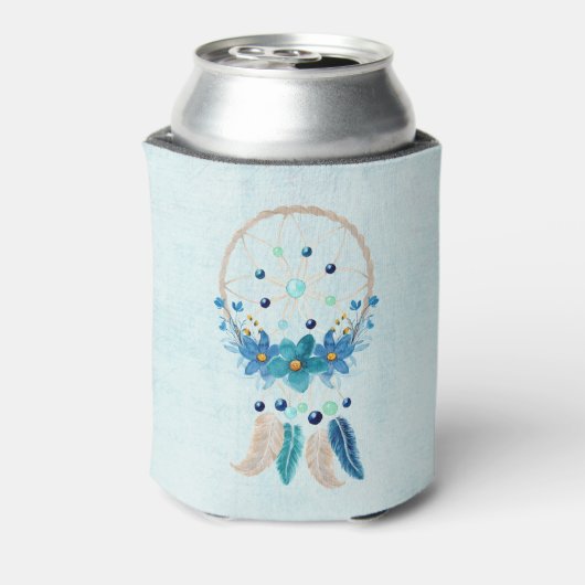 Blue Dreamweaver Stylish Boho Design Blikjeskoeler (Blikje Achterkant)