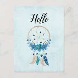 Blue Dreamweaver Stylish Boho Design Briefkaart