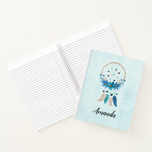 Blue Dreamweaver Stylish Boho Design Notitieboek (Binnen)