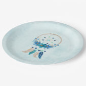 Blue Dreamweaver Stylish Boho Design Papieren Bordje (Gekanteld)