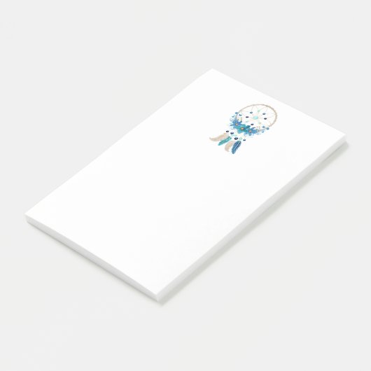 Blue Dreamweaver Stylish Boho Design Post-it® Notes (Schuin)