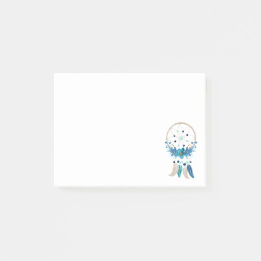 Blue Dreamweaver Stylish Boho Design Post-it® Notes (Voorkant)